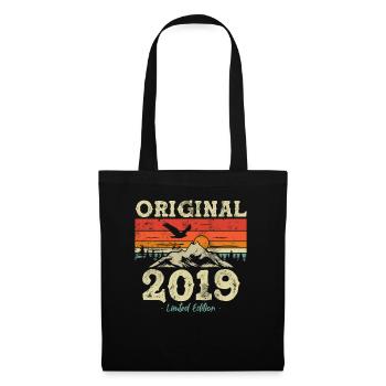 Geburtstagsgeschenk 2019 4/5 Jahre - Stoffbeutel - Schwarz - Vorne