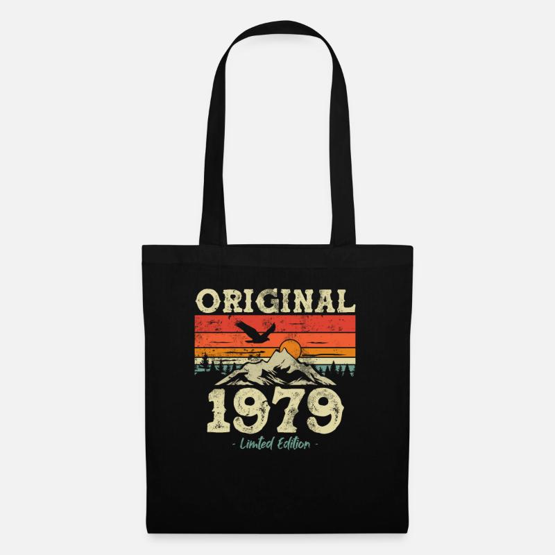 Vintage 1979 Geschenk - Stoffbeutel - Schwarz