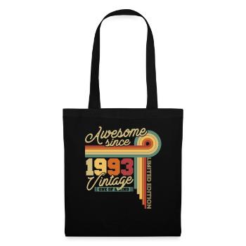 1993 Vintage Anniversaire Rétro 30 ans - Sac en tissu - noir - Devant