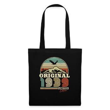 Cadeau d’anniversaire vintage et rétro 1939 - Sac en tissu - noir - Devant