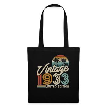 Original 1933 Vintage Birthday Year - 90 Years - Tote Bag - black - Front