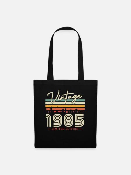 Vintage 1985 Geburtstagsgeschenk - Stoffbeutel - Schwarz