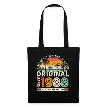 Vintage Original seit 1988 Geburtstagsgeschenk - Stoffbeutel - Schwarz - Vorne