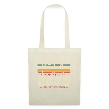 Vintage Geburtstagsgeschenk 2009 14/15 Jahre - Stoffbeutel - Natur - Vorne
