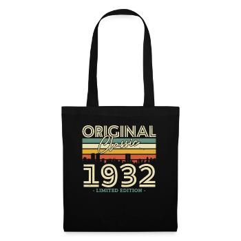 Vintage Birthday Gift 1932 - 91/92 Years - Tote Bag - black - Front