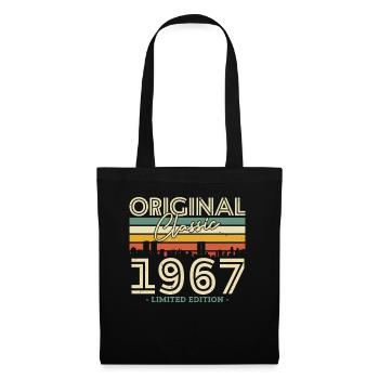 Millésime 1967 Cadeau 56/57 Anniversaire - Sac en tissu - noir - Devant