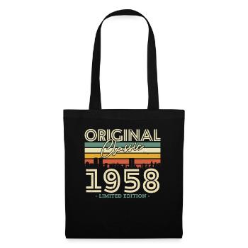 Vintage Birthday Gift 1958 65/66 Years - Tote Bag - black - Front