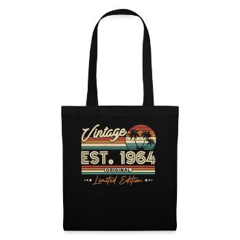 Vintage 1964 Geburtstagsgeschenk - Stoffbeutel - Schwarz - Vorne