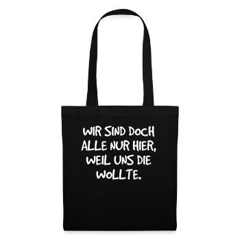 Gemeinsam hier durch das Schicksal - Stoffbeutel - Schwarz - Vorne