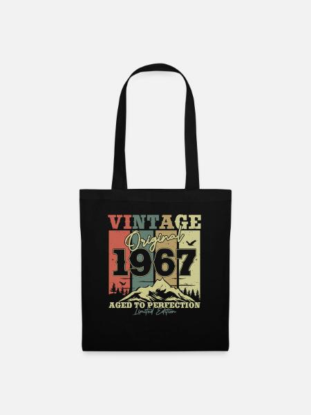 À l’origine 1967 Vintage Birthday Retro - Sac en tissu - noir