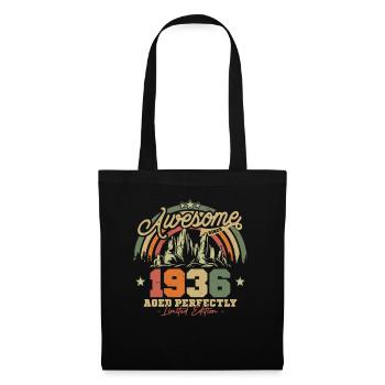 Vintage 1936 Cadeau d’anniversaire - Sac en tissu - noir - Devant
