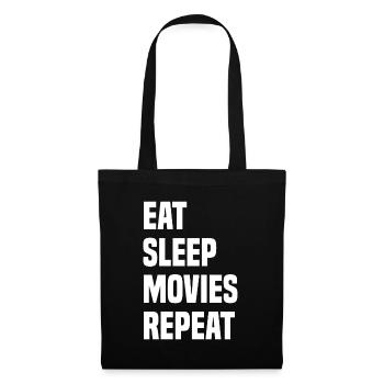 Eat Sleep Movies Repeat - Tote Bag - black - Front