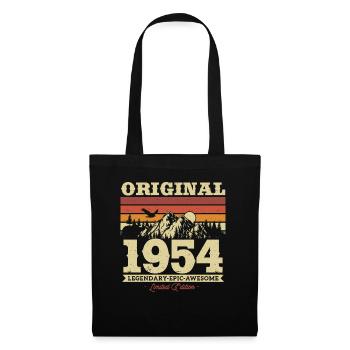 Vintage 1954 Cadeau d’anniversaire - Sac en tissu - noir - Devant
