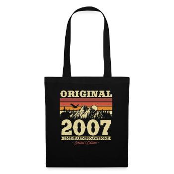 Vintage Geburtstagsgeschenk 2007 - Stoffbeutel - Schwarz - Vorne