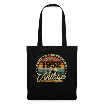 Cadeau Vintage 1952 - 71/72 ans - Sac en tissu - noir - Devant