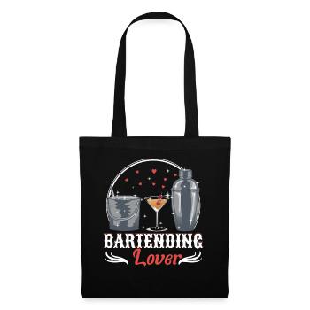 Amateur de barman - Sac en tissu - noir - Devant