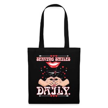 Serving Bartender - Tote Bag - black - Front