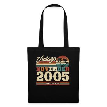 Cadeau d’anniversaire vintage Nov. 2005 - Sac en tissu - noir - Devant