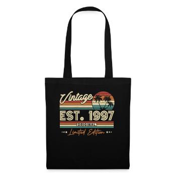 Jahrgangsgeschenk 1997, 26/27 Jahre - Stoffbeutel - Schwarz - Vorne