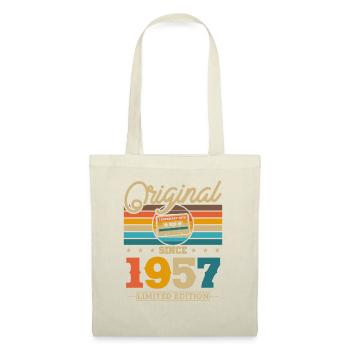 Vintage 1957 Geburtstag Retro - Stoffbeutel - Natur - Vorne