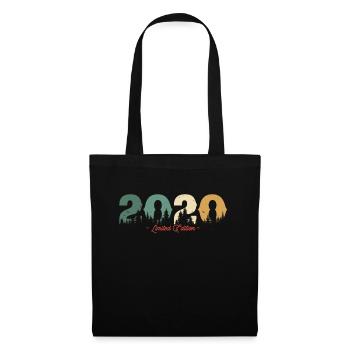 Vintage Natur Geburtstagsgeschenk 2020 3/4 Jahre - Stoffbeutel - Schwarz - Vorne