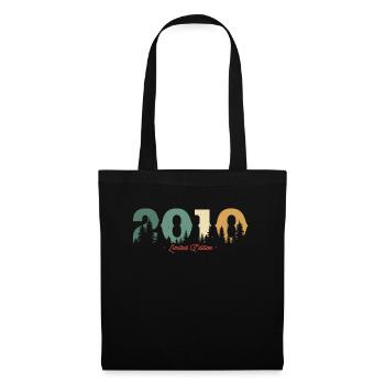 Cadeau d’anniversaire Vintage Nature 2010 - Sac en tissu - noir - Devant