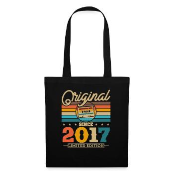 Retro Geburtstagsgeschenk für 6/7-Jährige - Stoffbeutel - Schwarz - Vorne