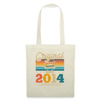Retro Geburtstagsgeschenk 2014 - Stoffbeutel - Natur - Vorne