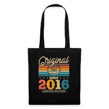 Retro Birthday Gift 2016, 7/8 years - Tote Bag - black - Front