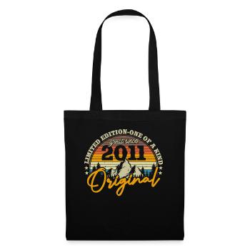 Retro Geschenk 2011 12/13 - Stoffbeutel - Schwarz - Vorne