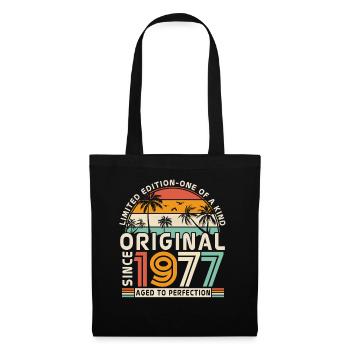 Chemise d’anniversaire vintage emblématique de 1977 - Sac en tissu - noir - Devant