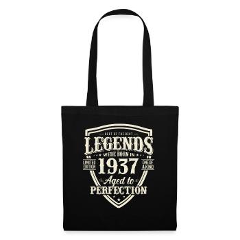 Vintage 1937 Cadeau d’anniversaire - Sac en tissu - noir - Devant
