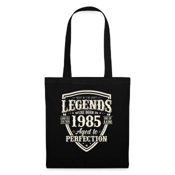 Geburtstagsgeschenk Jahrgang 1985 38 Jahre - Stoffbeutel - Schwarz - Vorne