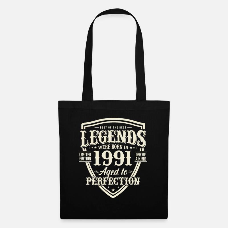Legendäres Geburtsjahr 1991 - Stoffbeutel - Schwarz