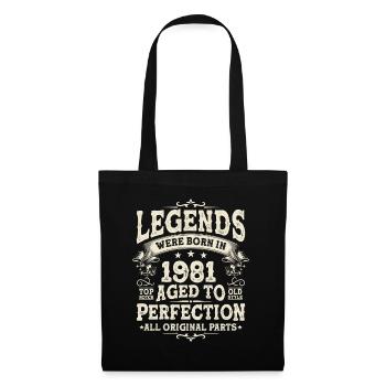 Legendary Birthday Gift Idea '81 - Tote Bag - black - Front