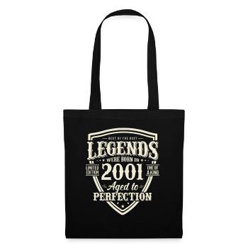 Legendary year of birth 2001 - Tote Bag - black - Front