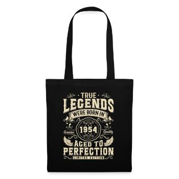 Année légendaire de naissance 1954 - Sac en tissu - noir - Devant