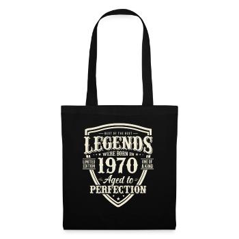 Cadeau d’anniversaire légendaire des années 1970 - Sac en tissu - noir - Devant