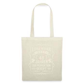 Vintage Geburtstagsgeschenk 48 Jahre Perfektion - Stoffbeutel - Natur - Vorne