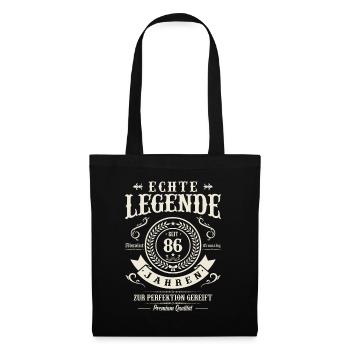 Vintage Geburtstagsgeschenk 86 Jahren - Stoffbeutel - Schwarz - Vorne
