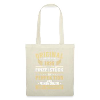 1935 Vintage Geburtstagsgeschenk - Stoffbeutel - Natur - Vorne