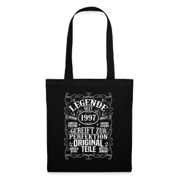 Legende seit 1997 Geschenk - Stoffbeutel - Schwarz - Vorne
