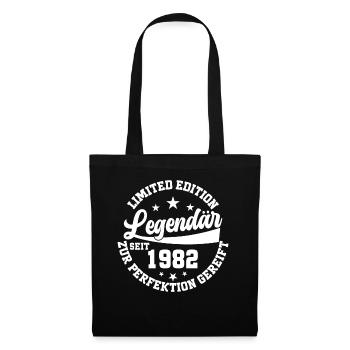 Legendär seit 1982 - 41/42 Jahre - Stoffbeutel - Schwarz - Vorne
