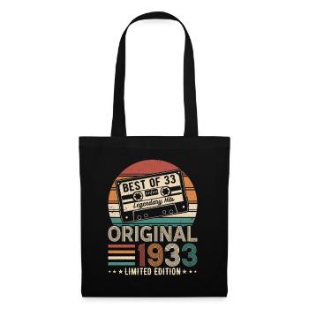 Anniversaire 1933 - Sac en tissu - noir - Devant