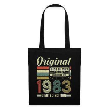 Chemise d’anniversaire 1983 - Sac en tissu - noir - Devant
