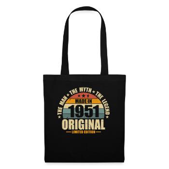 Anniversaire de 1951 - Sac en tissu - noir - Devant