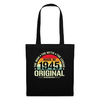 1945 - Timeless Vintage Birthday Joy - Tote Bag - black - Front