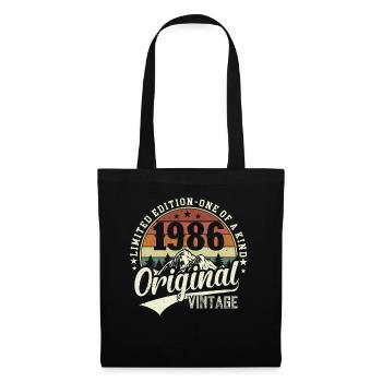 Chemise d’anniversaire légendaire de 1986 - Sac en tissu - noir - Devant