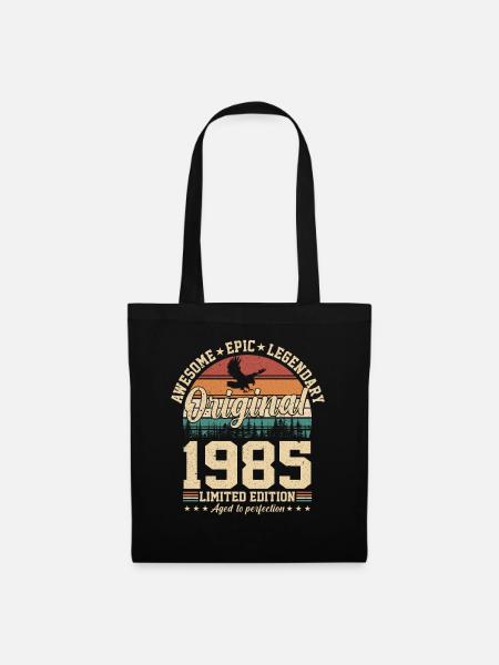 1985 - Ein legendärer Jahrgang - Stoffbeutel - Schwarz