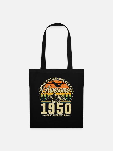 1950: Zeitlose Eleganz - Stoffbeutel - Schwarz